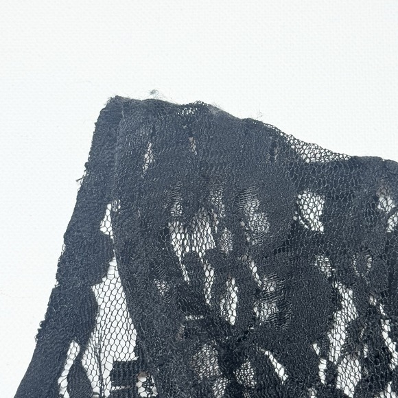 Vtg Fredericks Hollywood Black Lace Formal Dress 7/8 Gothic Victorian Ren Prom - Picture 16 of 16